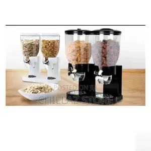 Double Cereal Dispenser.