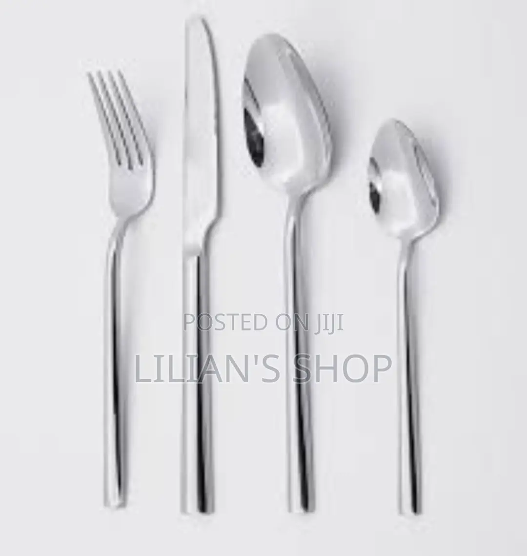 24 PCS Stainless Steel Silver Cutlery Set