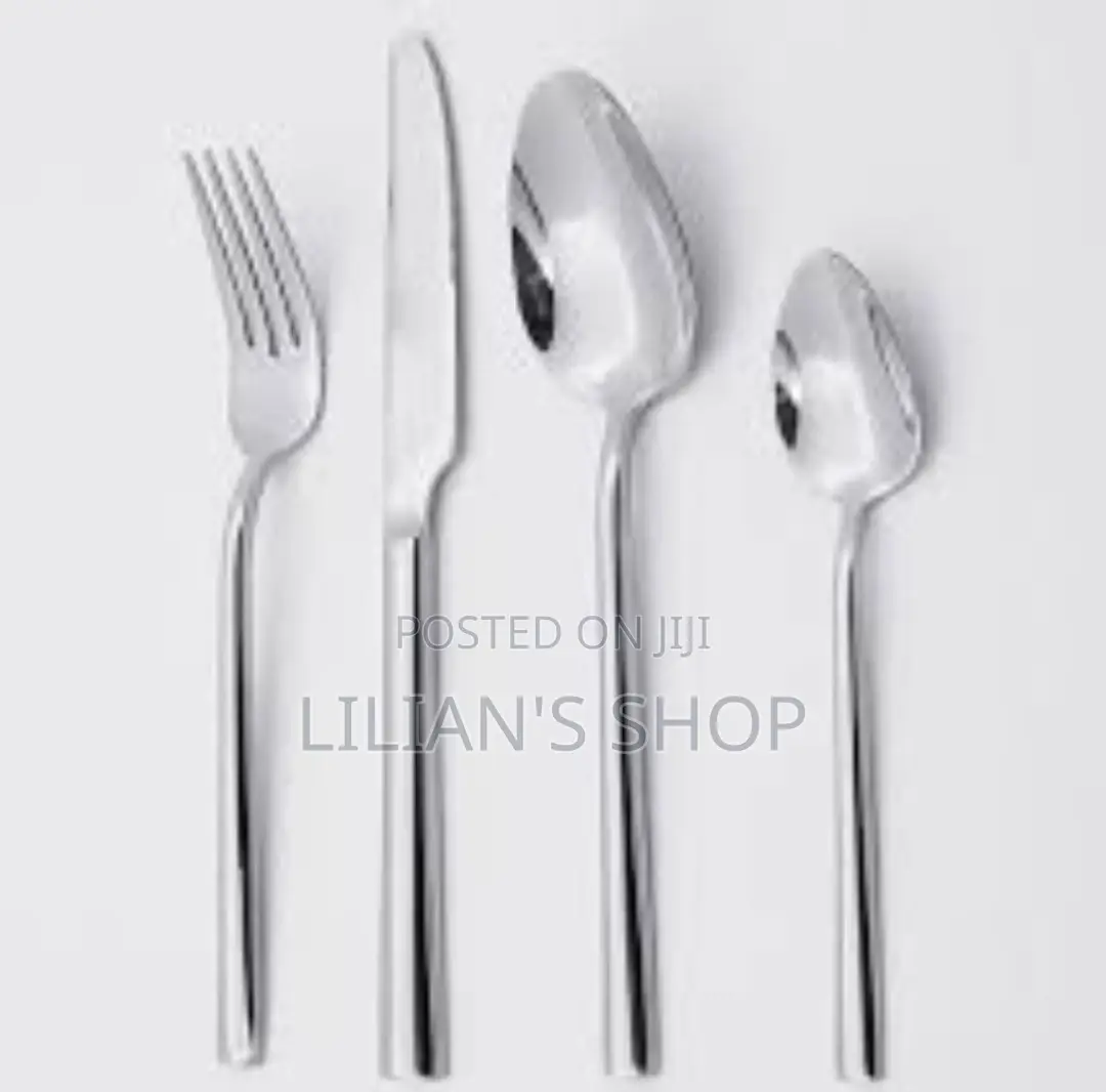 24 PCS Stainless Steel Silver Cutlery Set