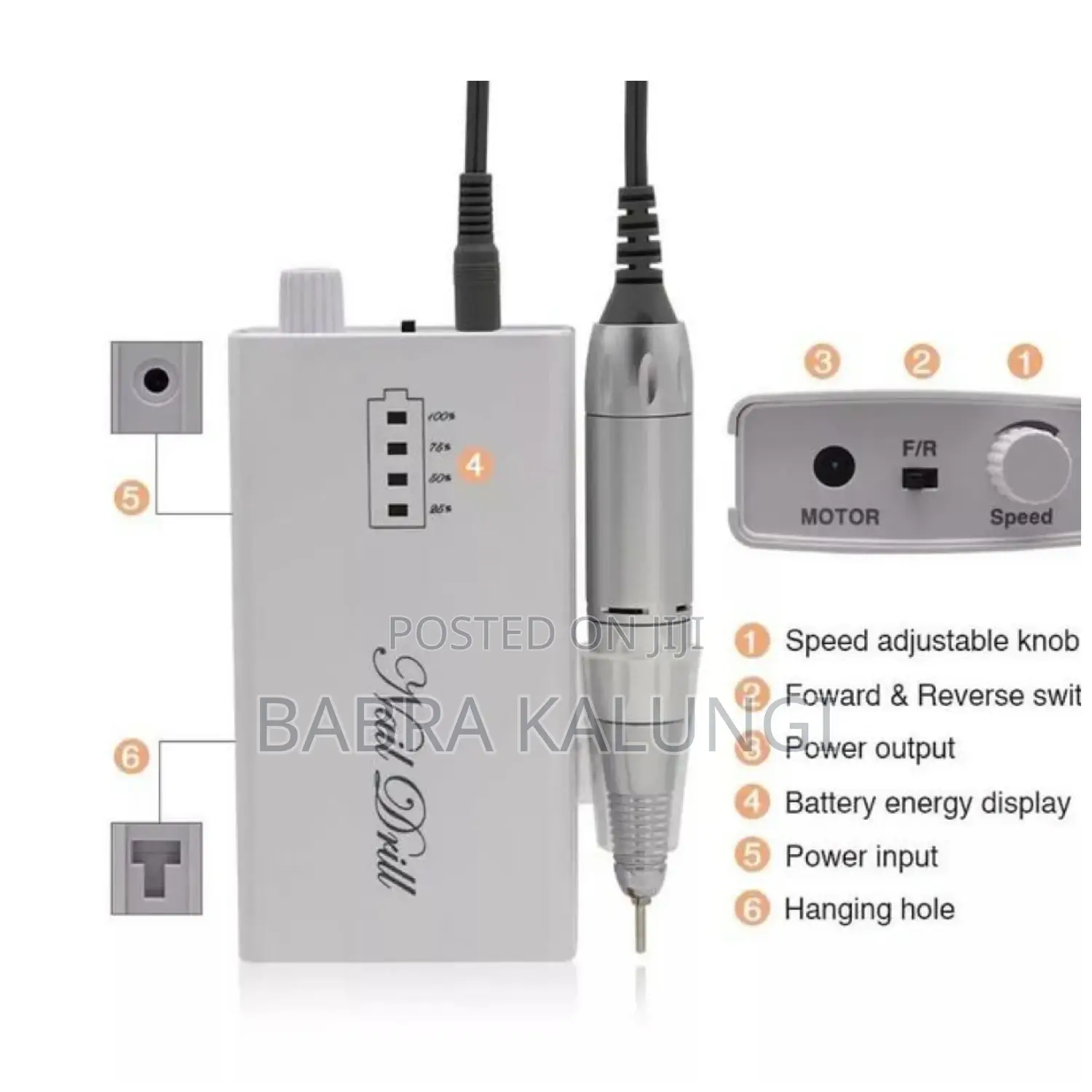 Rechargeable Portable Nail Drill