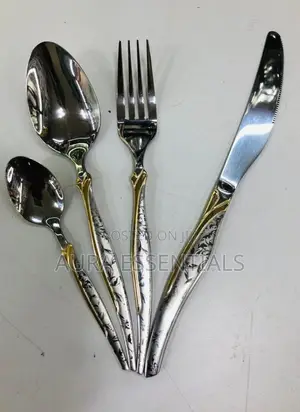 30pcs Stainless Steel Fork Knife Spoon Cutlery Set