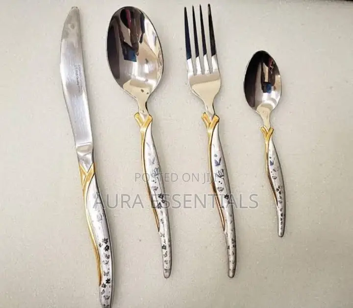 30pcs Stainless Steel Fork Knife Spoon Cutlery Set