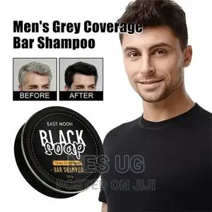 Black Soap Grey Hair Coverage Bar Shampoo Soap