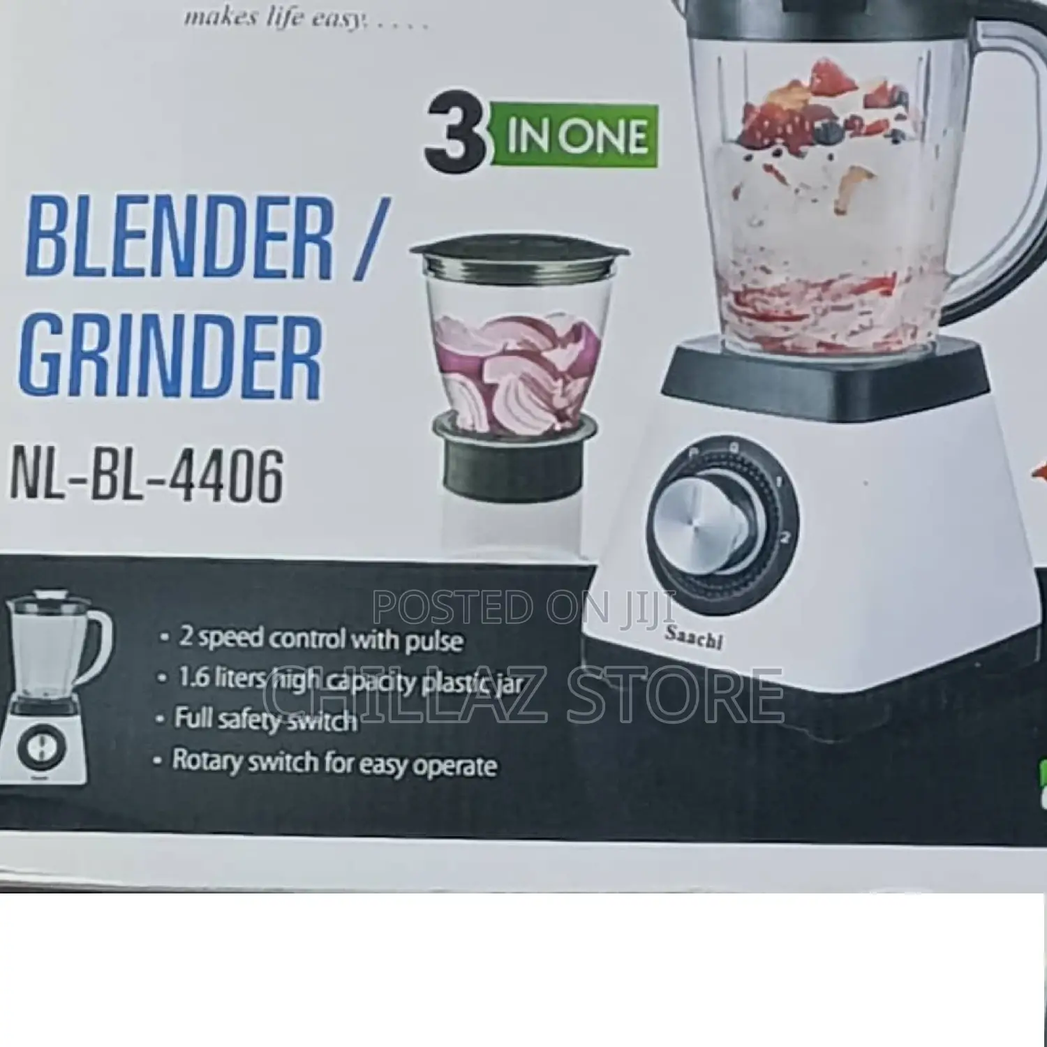 3in1 Saachi Electric Blender and Grinder.