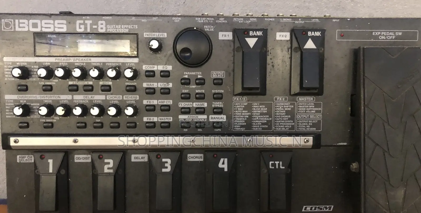 BOSS GT8 Multi Effects Pedal