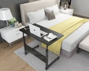 Portable Foldable Laptop Bedside Table With Moveable Wheels