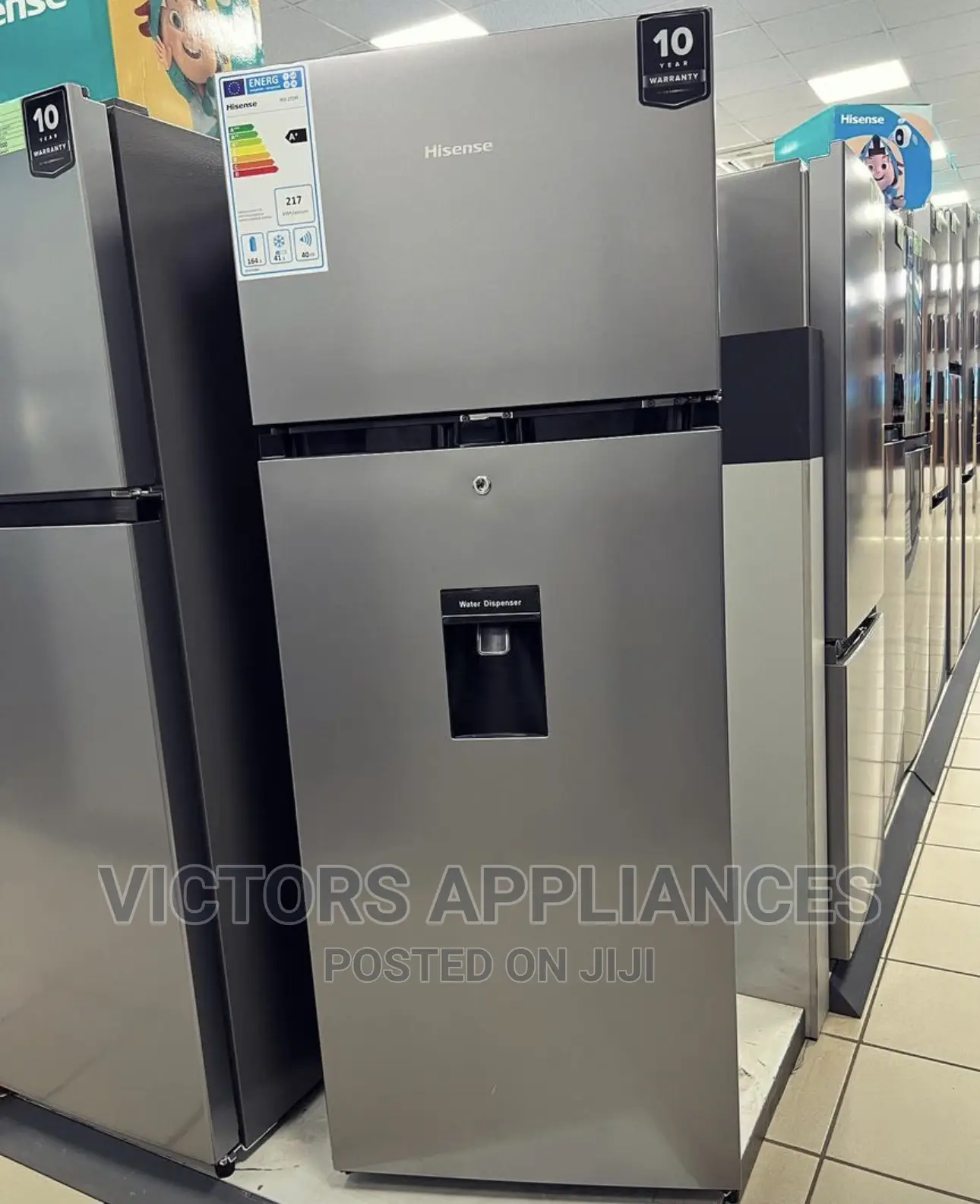 Hisense 270l Double Door Refrigerator With Water Dispenser