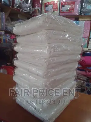 Pure White Cotton Bedsheets. 5x6.( White)