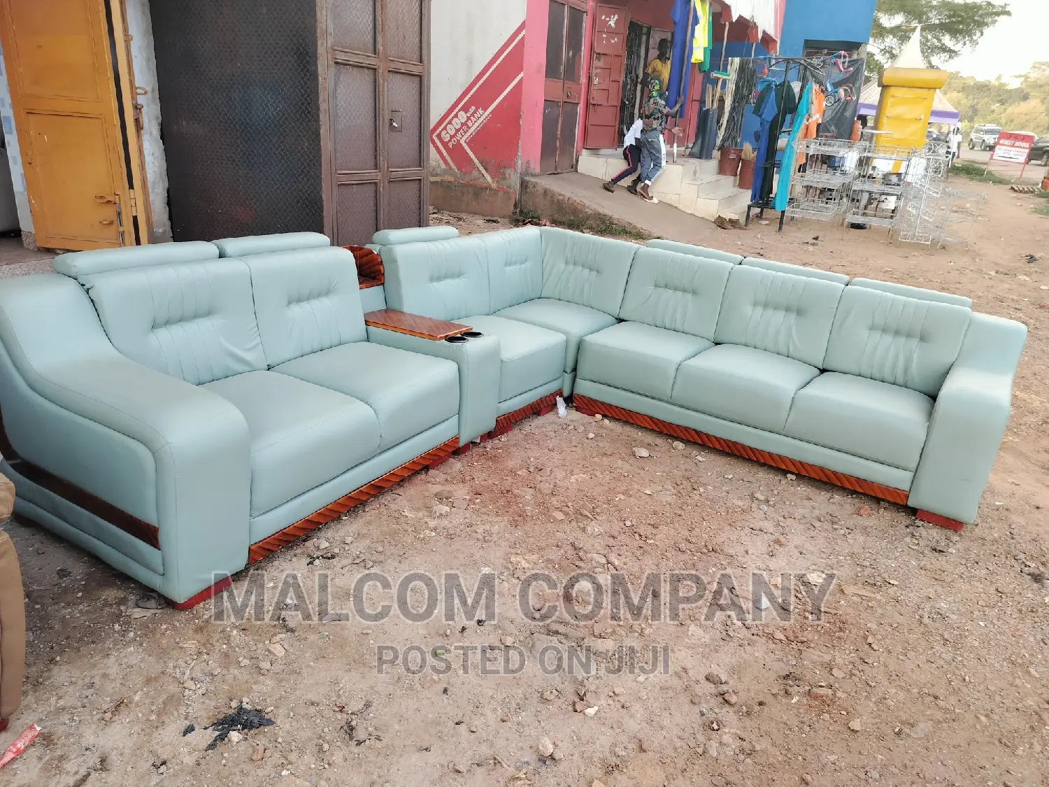 L Leathered Sofa Chairs