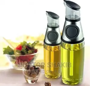 Glass Oil Vinegar Canisters and Dispenser