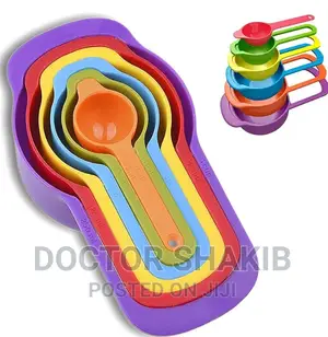 6 Pieces Plastic Kitchen Measuring Spoon Set