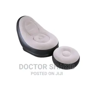 Deluxe Inflatable Sofa Chair and Foot Stool