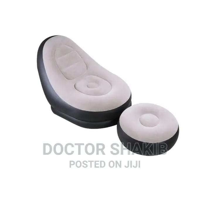 Deluxe Inflatable Sofa Chair and Foot Stool