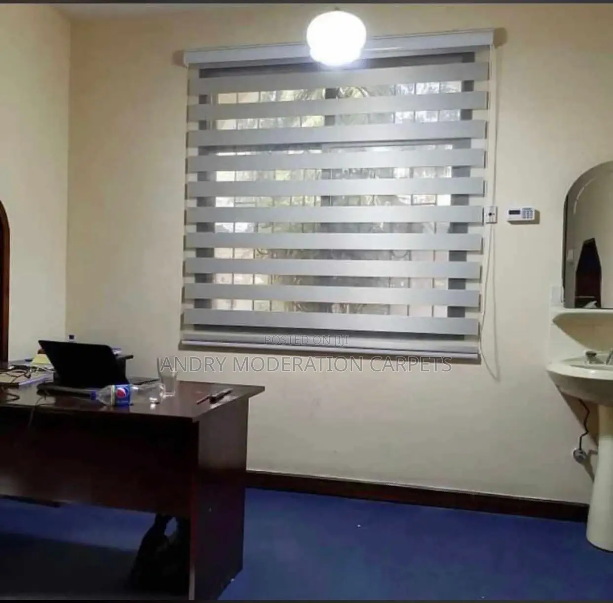 Zebra Blinders Office Curtains
