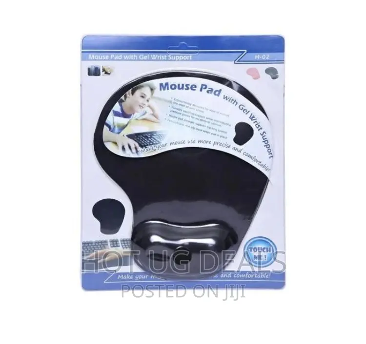 Comfort Gel Mouse Pad Non-Slip Skid Resistant - Black