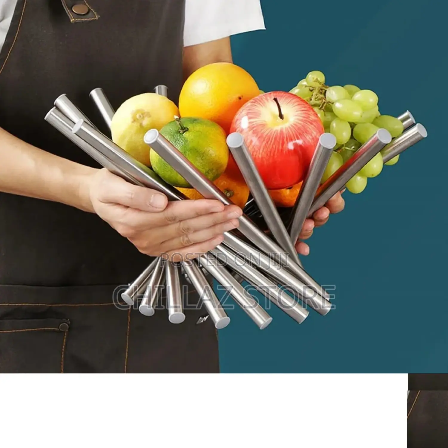 Stainless Steel Fruit Basket.
