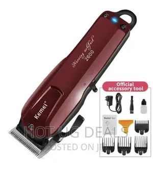 Kemei Electric Hair Clipper Trimmer Razor Powerful _ Maroon