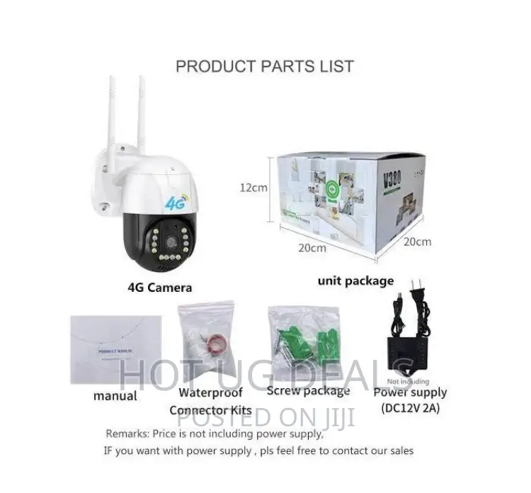 V380 4G Simcard Camera - White