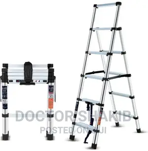 Portable and Compact Aluminum Telescopic Ladder