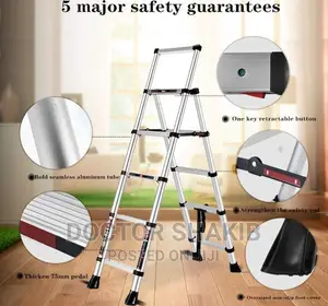 Portable and Compact Aluminum Telescopic Ladder