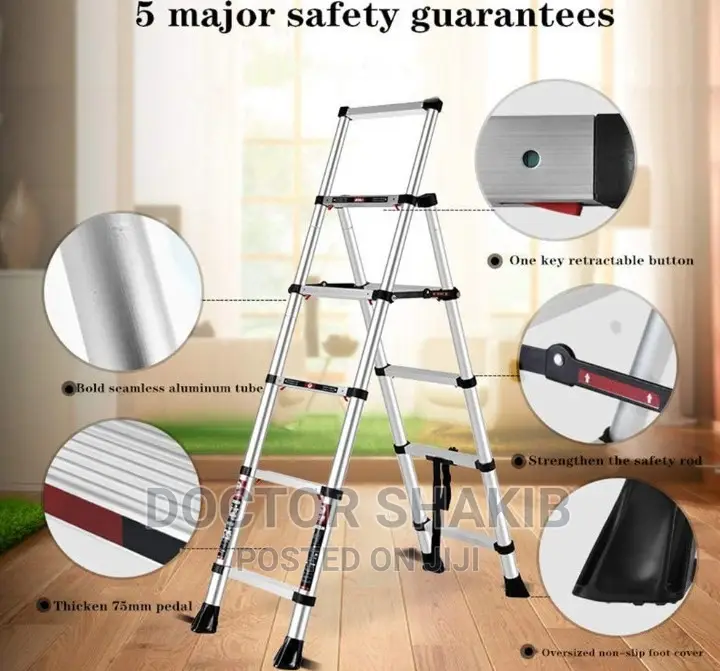 Portable and Compact Aluminum Telescopic Ladder