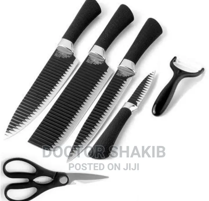 Double Sided Black Knives and Blister Set