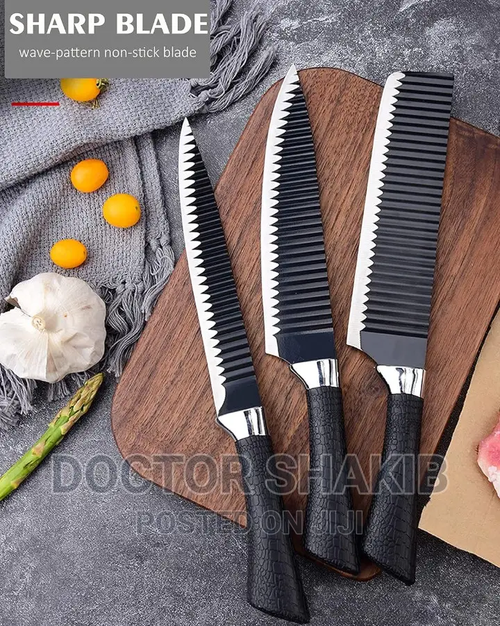 Double Sided Black Knives and Blister Set