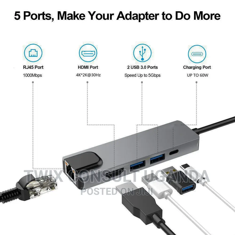 5 in 1 Usb C Hub
