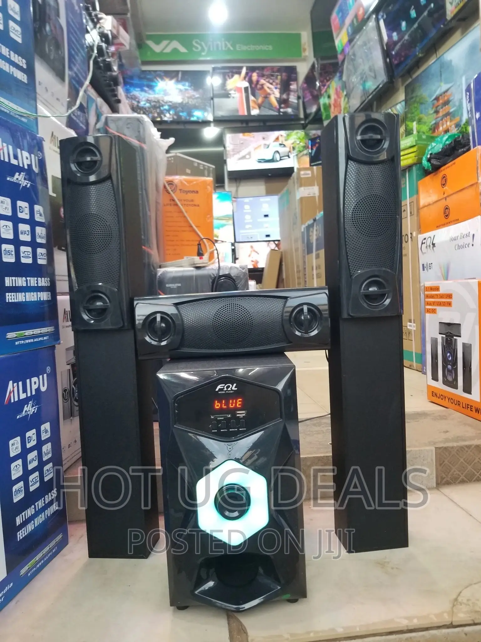 Fol 2.1 Channel FM/SD Bluetooth Hometheater System - Black