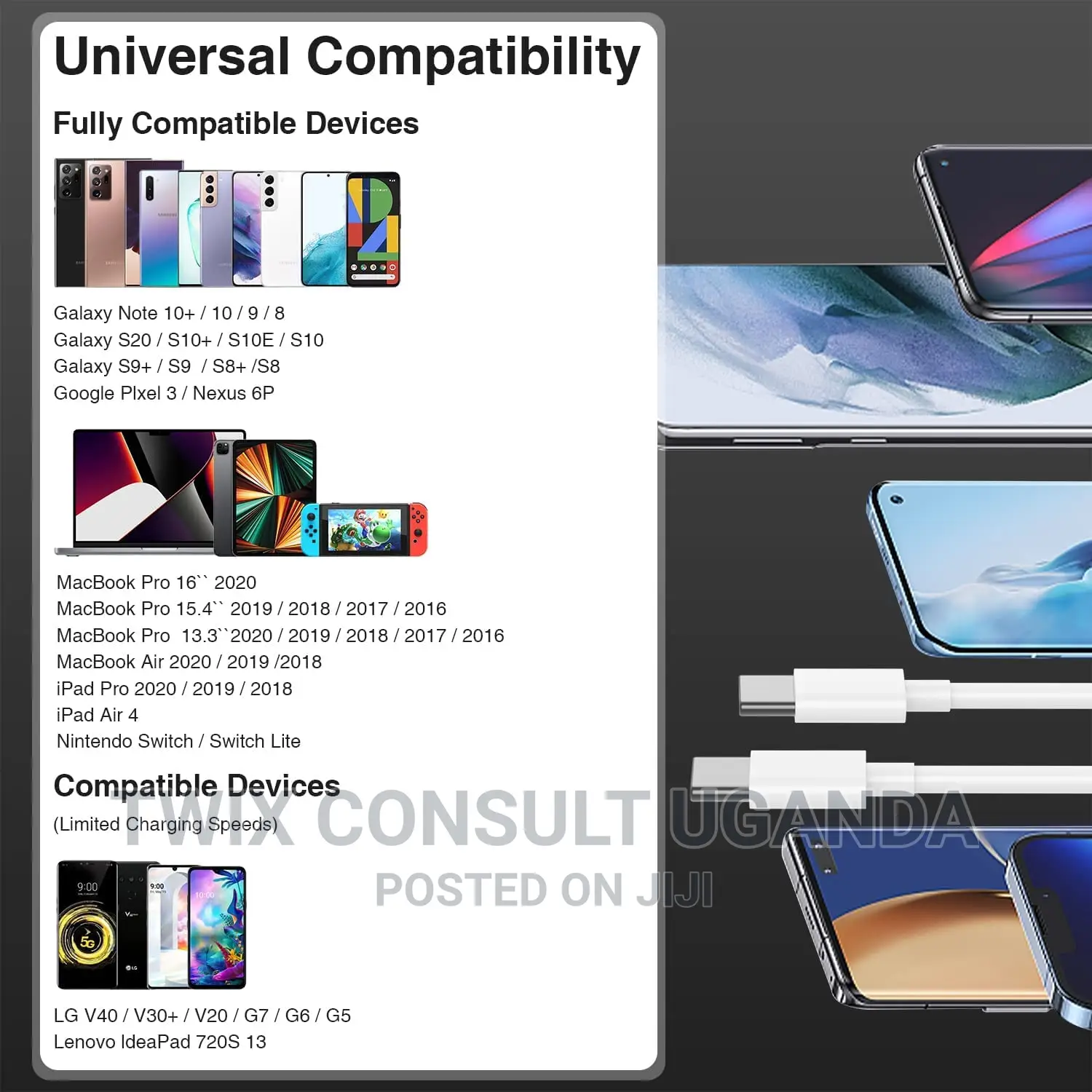 USB C to USB C Cable for Macbook Pro/Air