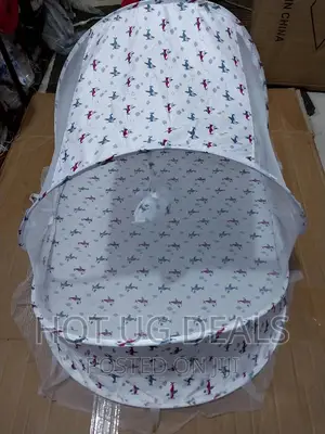 3 Pc Foldable Baby Infant Bed Mosquito Net, Mattress, Pillow
