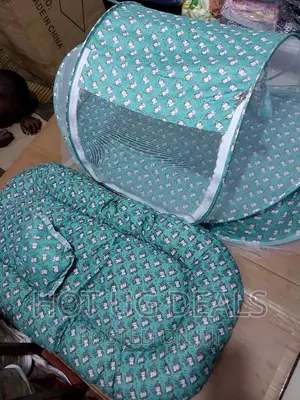 3 Pc Foldable Baby Infant Bed Mosquito Net, Mattress, Pillow