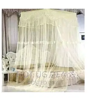 5x6 Square Top Mosquito Net Free Size - Cream