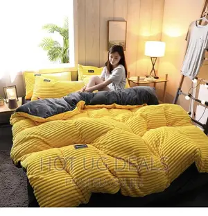 5x6 4pcs Solid Velvet Flannel Duvet Cover With Pillowcases