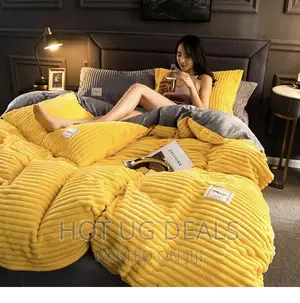 5x6 4pcs Solid Velvet Flannel Duvet Cover With Pillowcases