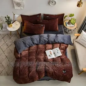 Coral Duvet Coffee Brown With 1 Bedsheet and 2 Pillowcases