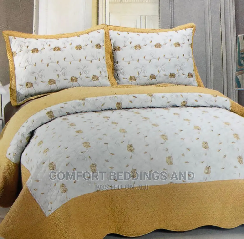 Cotton Bedcover/ Bedspread Gold