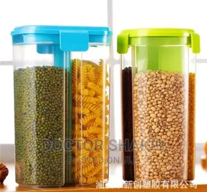 2 Partition Airtight Plastic Storage Box