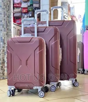 4-Wheeler Spinner Plastic Travel Suitcase Bag - Multicolor