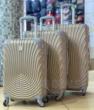 4-Wheeler Spinner Plastic Travel Suitcase Bag - Multicolor