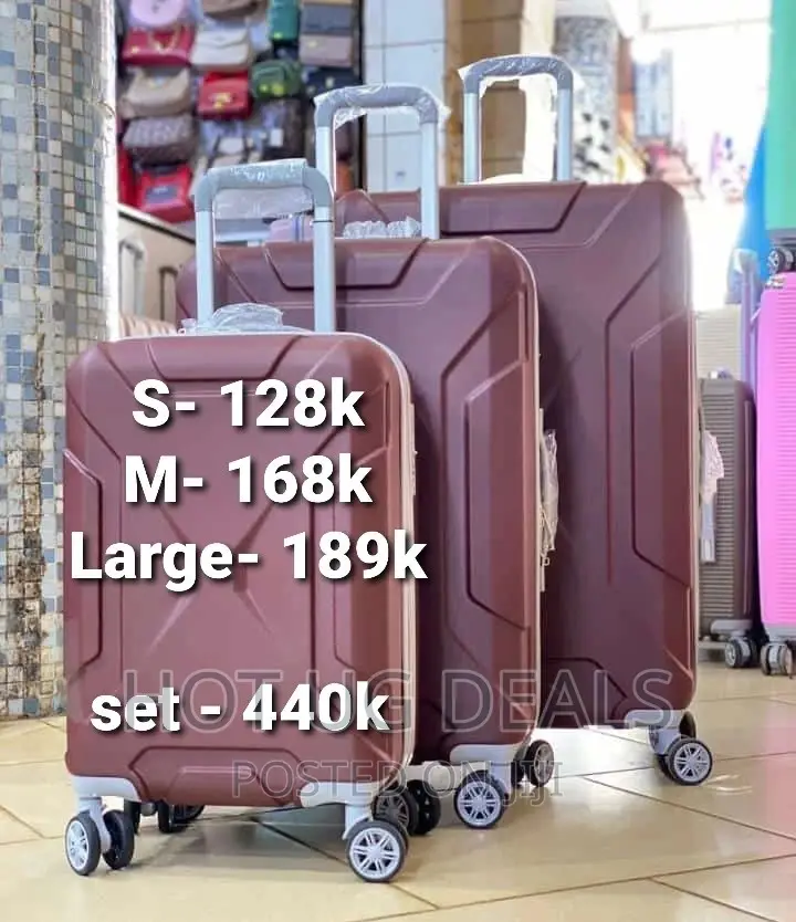 4-Wheeler Spinner Plastic Travel Suitcase Bag - Multicolor