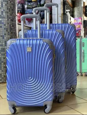 4-Wheeler Spinner Plastic Travel Suitcase Bag - Multicolor