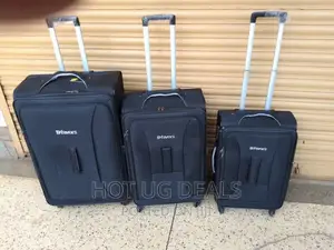 Fabric Cloth Travel Suitcases Fashion Bag- Black