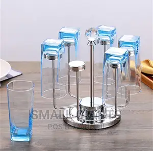 Rotating Stainless Steel Glass Mug Holder