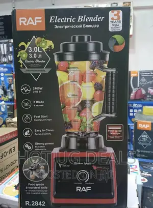 Raf Commercial Blender 3l 2400w - Red/ Black
