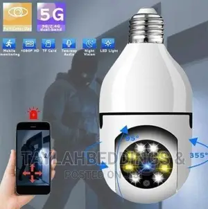 1080P Wireless360 Rotate Auto Tracking Panoramic Bulb Camera