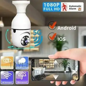 1080P Wireless360 Rotate Auto Tracking Panoramic Bulb Camera
