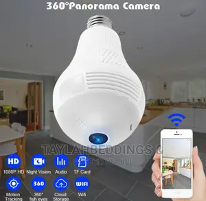 Wifi Bulb Panoramic IP Camera CCTV 1080P Lamp Light Monitor