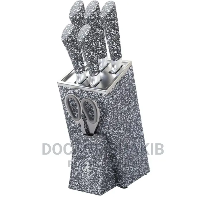 Marble Kitchen Knife Set of 7 Pieces