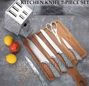 Marble Kitchen Knife Set of 7 Pieces